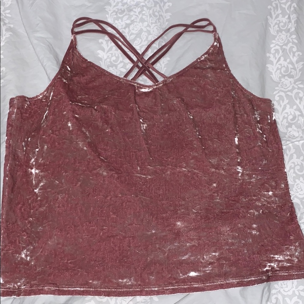 AEO first essentials crop pink tank
